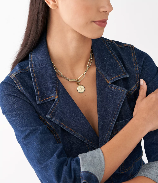 Jewelry 2N02H1176 Gold-Tone Women Fossil Oh So Charming Stainless Steel Charm