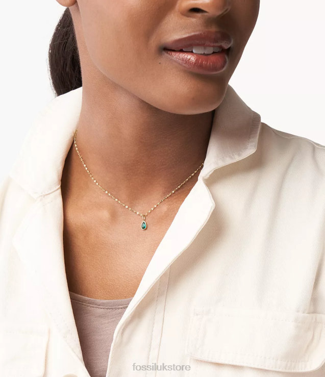 Jewelry 2N02H1179 Green-Tone Women Fossil Corra Oh So Charming May Birthstone Charm