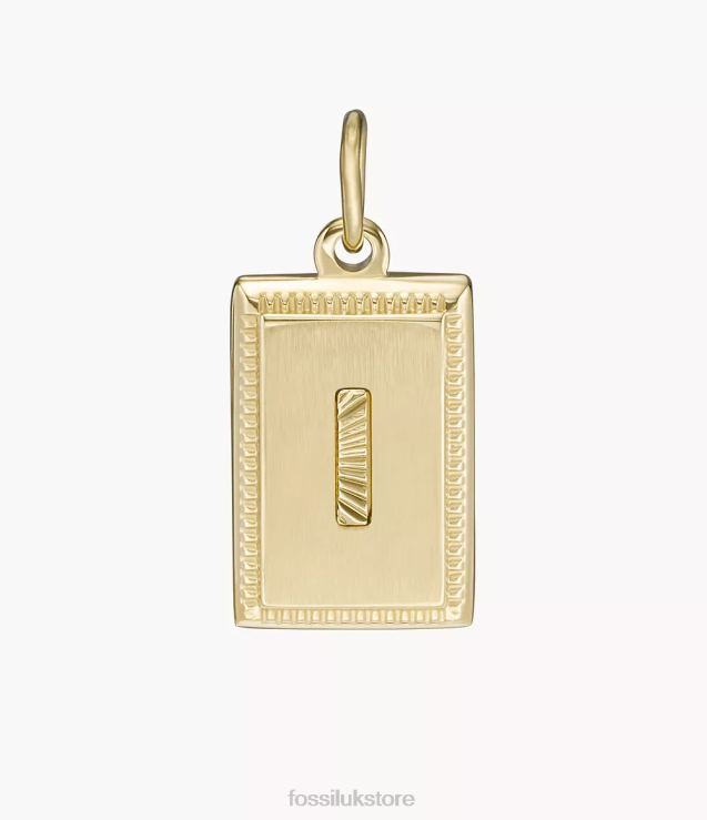 Jewelry 2N02H1211 Gold-Tone Women Fossil Oh So Charming Stainless Steel Initial Charm