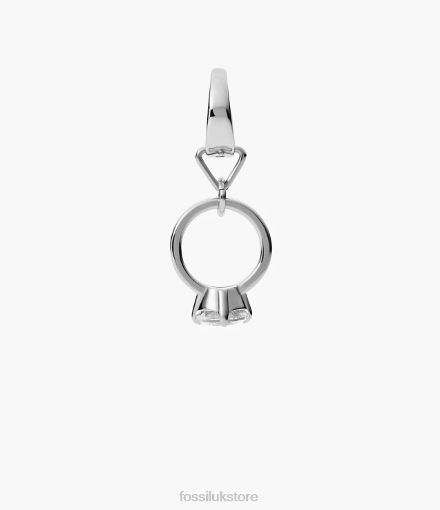 Jewelry 2N02H1237 Silver-Tone Women Fossil Rowan Oh So Charming Stainless Steel Charm