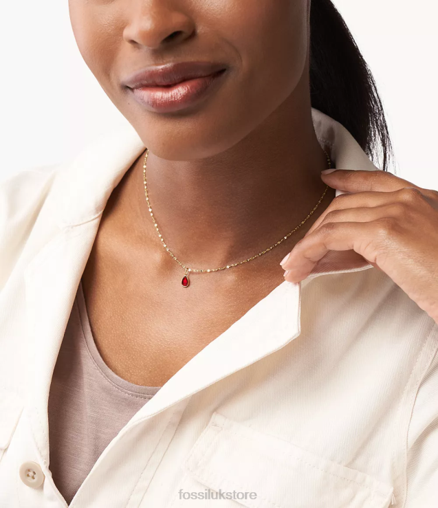 Jewelry 2N02H1249 Red-Tone Women Fossil Corra Oh So Charming January Birthstone Charm