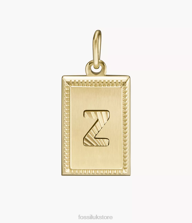 Jewelry 2N02H1272 Gold-Tone Women Fossil Oh So Charming Stainless Steel Initial Charm