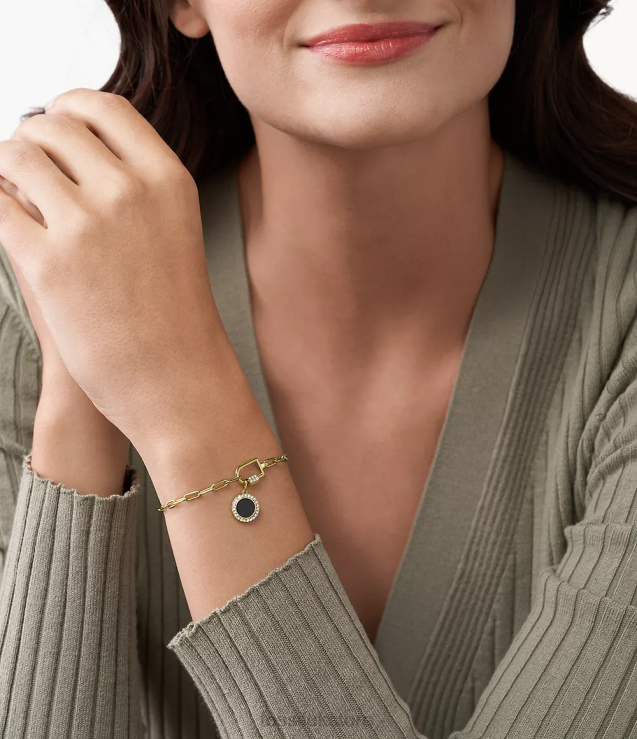 Jewelry 2N02H1277 Black Onyx Women Fossil Corra Oh So Charming Charm