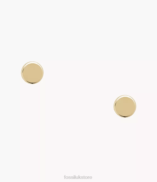 Jewelry 2N02H1035 Gold-Tone Women Fossil All Stacked Up Stainless Steel Stud Earrings