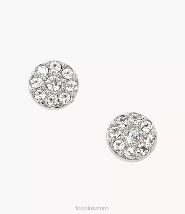 Jewelry 2N02H1038 Silver-Tone Women Fossil Sutton Disc Stainless Steel Stud Earring