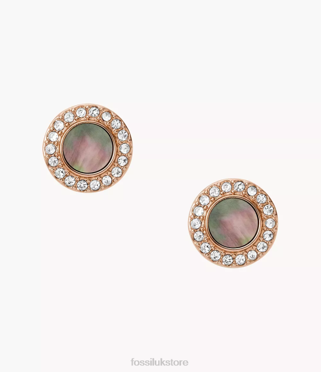 Jewelry 2N02H1079 Mother-of-Pearl Women Fossil Val Glitz Studs