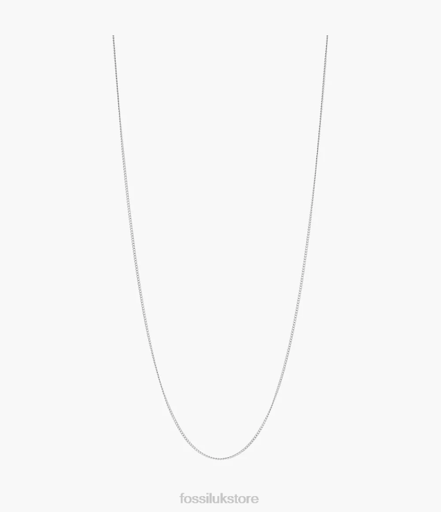 Jewelry 2N02H1162 Silver-Tone Women Fossil Corra Oh So Charming Short Stainless Steel Chain Necklace