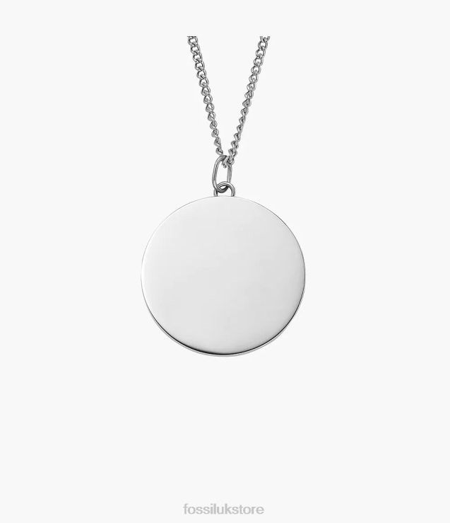 Jewelry 2N02H908 Silver-Tone Women Fossil Drew Stainless Steel Pendant Necklace