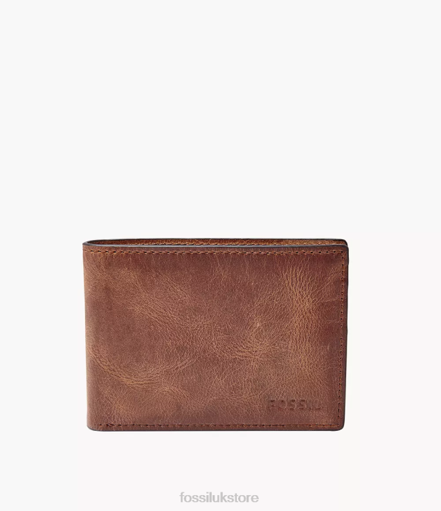 Wallet 2N02H1662 Brown Men Fossil Derrick Front Pocket Bifold
