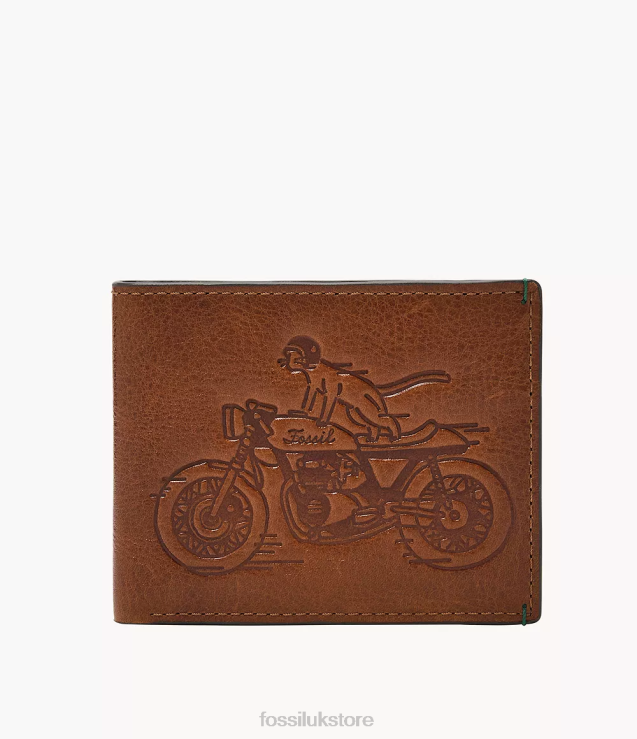 Wallet 2N02H1667 Brown Men Fossil Bronson Bifold with ID
