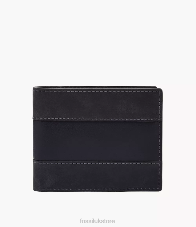 Wallet 2N02H1672 Navy Men Fossil Everett Bifold with Flip ID