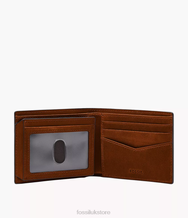 Wallet 2N02H1678 Brown Men Fossil Everett Bifold with Flip ID