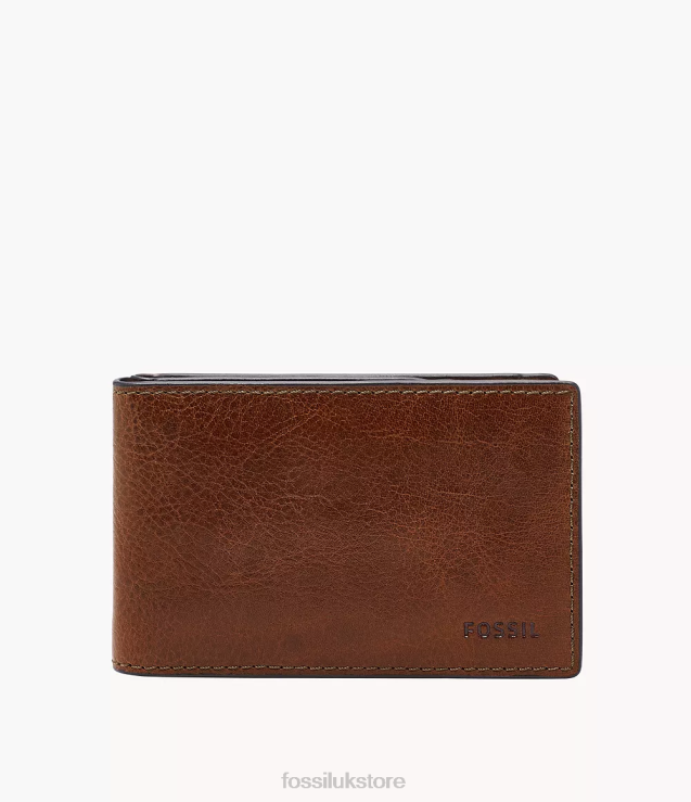 Wallet 2N02H1684 Cognac Men Fossil Andrew Front Pocket Bifold