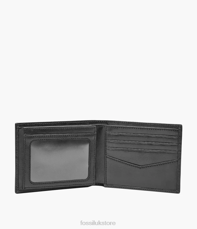 Wallet 2N02H1688 Black Men Fossil Ryan RFID Flip ID Bifold