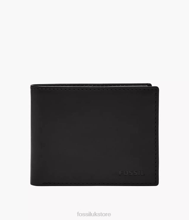Wallet 2N02H1689 Black Men Fossil Derrick RFID Passcase