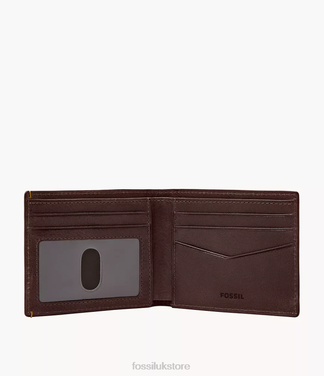 Wallet 2N02H1697 Dark Brown Men Fossil Bronson Bifold with ID