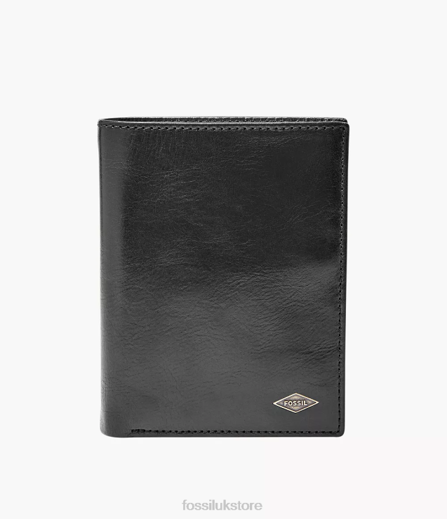 Wallet 2N02H1812 Black Men Fossil Ryan RFID International Combination