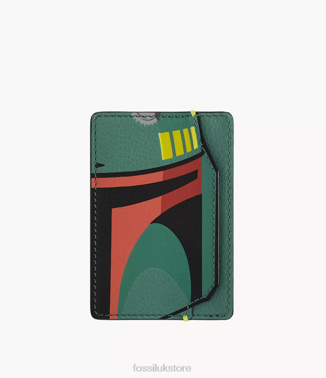 Wallet 2N02H1712 Green Men Fossil Star Wars Boba Fett Card Case