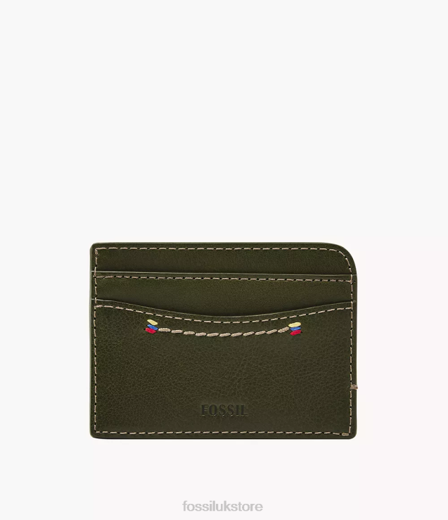 Wallet 2N02H1723 Olive Men Fossil Tremont Card Case