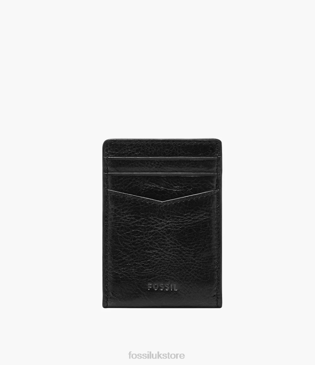 Wallet 2N02H1729 Black Men Fossil Andrew Magnetic Card Case