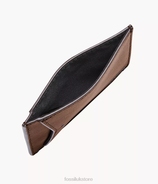 Wallet 2N02H1737 Brown Men Fossil Joshua Cactus Leather Card Case