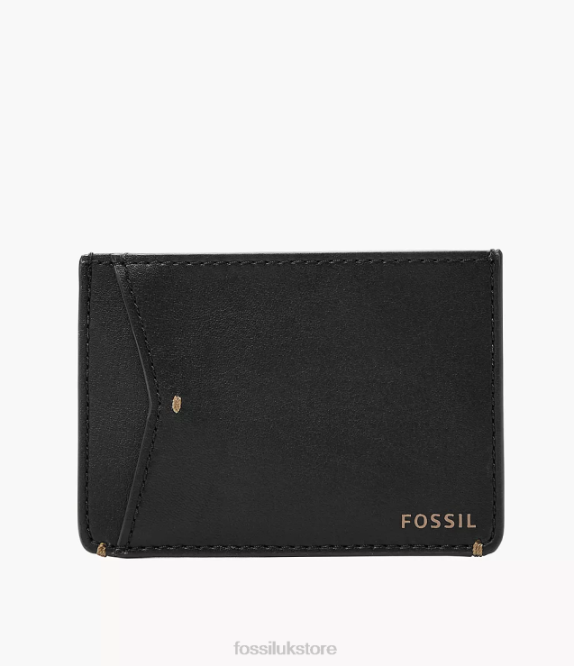 Wallet 2N02H1740 Black Men Fossil Joshua Cactus Leather Card Case