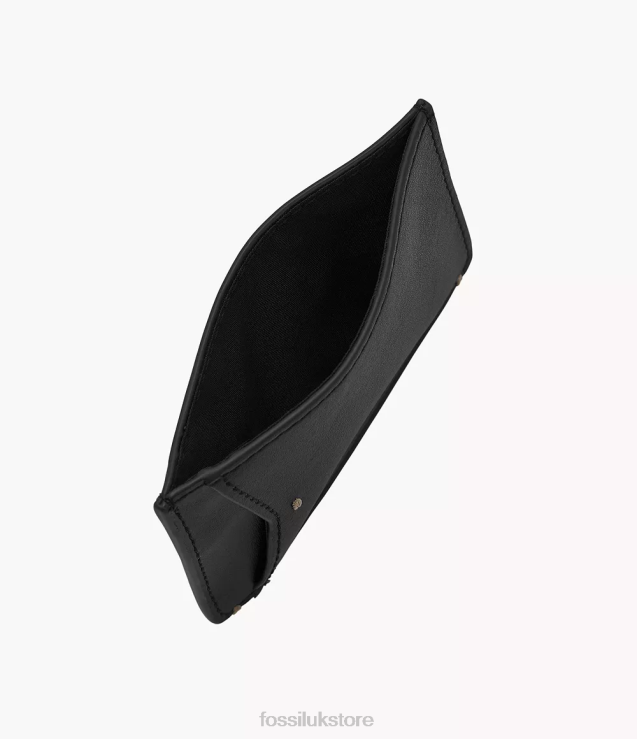 Wallet 2N02H1740 Black Men Fossil Joshua Cactus Leather Card Case