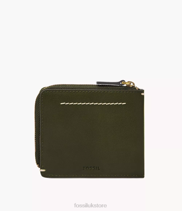 Wallet 2N02H1754 Deep Olive Men Fossil Westover L Zip Card Case