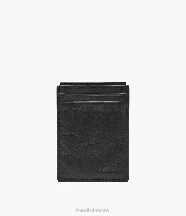 Wallet 2N02H1780 Black Men Fossil Neel Magnetic Card Case