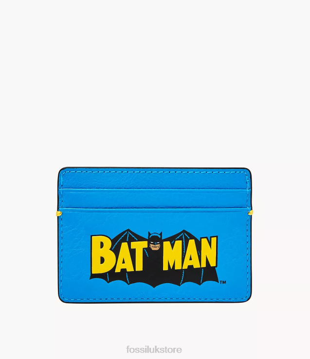Wallet 2N02H1805 Blue Men Fossil Limited Edition Batman Legacy Card Case