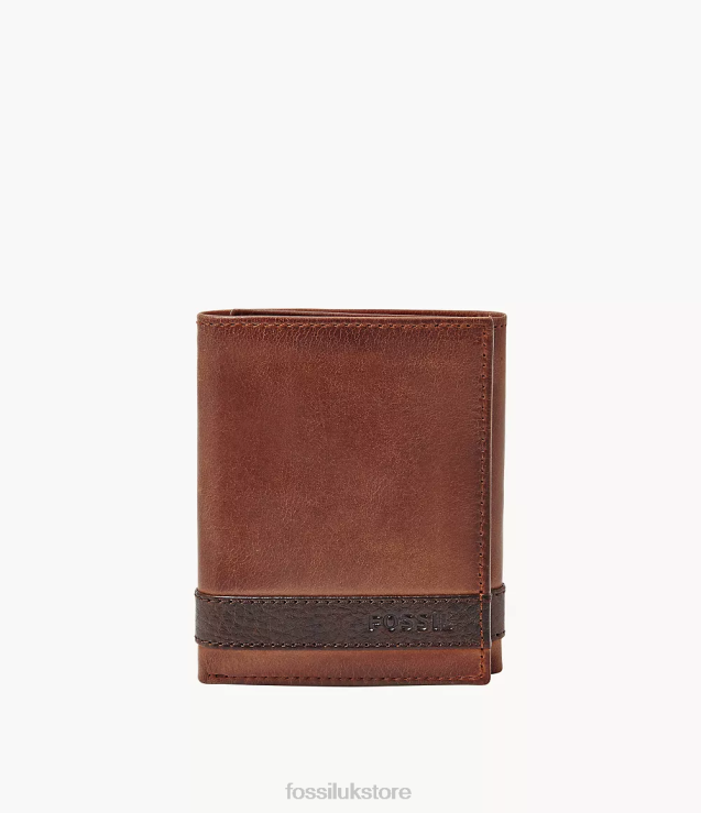 Wallet 2N02H1838 Brown Men Fossil Quinn Trifold