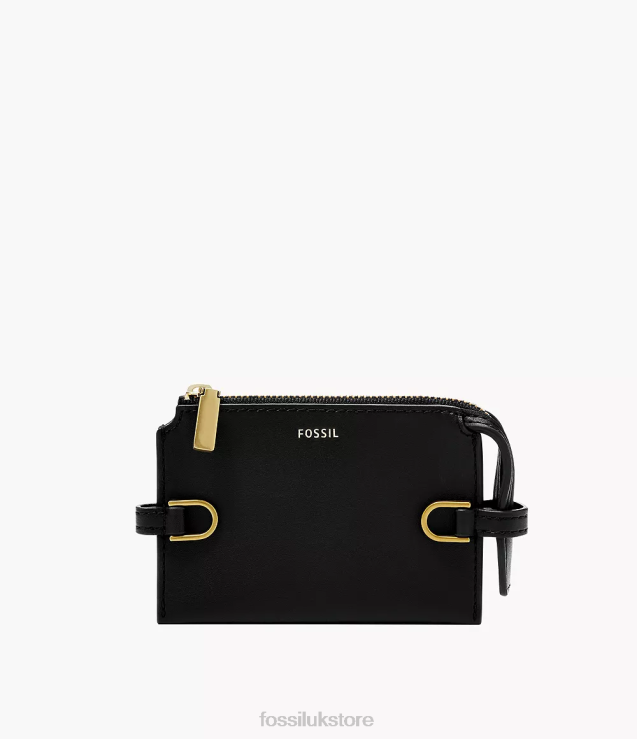 Wallet 2N02H756 Black Women Fossil Kier Cactus Leather Card Case