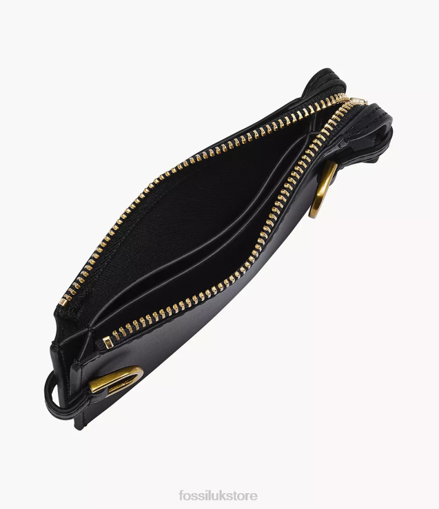 Wallet 2N02H756 Black Women Fossil Kier Cactus Leather Card Case