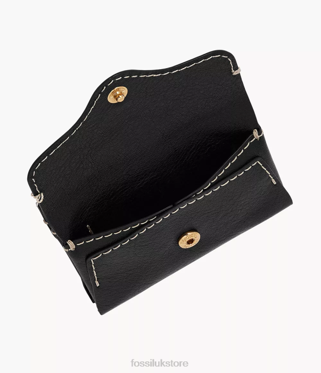 Wallet 2N02H765 Black Women Fossil Heritage Card Case
