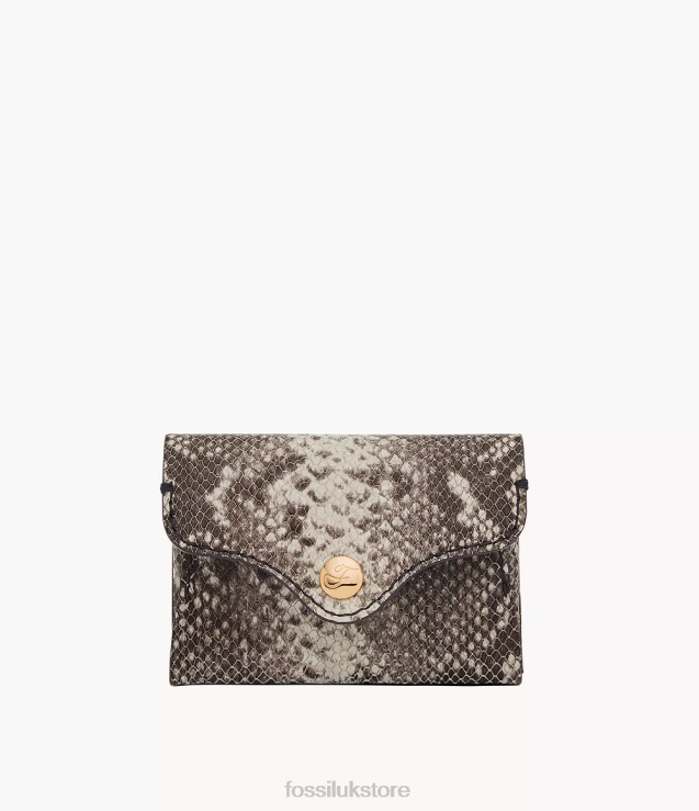 Wallet 2N02H770 Snake Print Women Fossil Heritage Card Case
