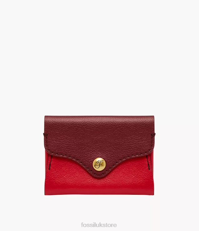 Wallet 2N02H875 Red Women Fossil Heritage Card Case
