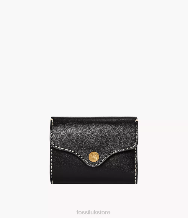 Wallet 2N02H768 Black Women Fossil Heritage Trifold