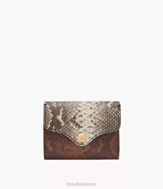 Wallet 2N02H769 Snake Print Women Fossil Heritage Trifold
