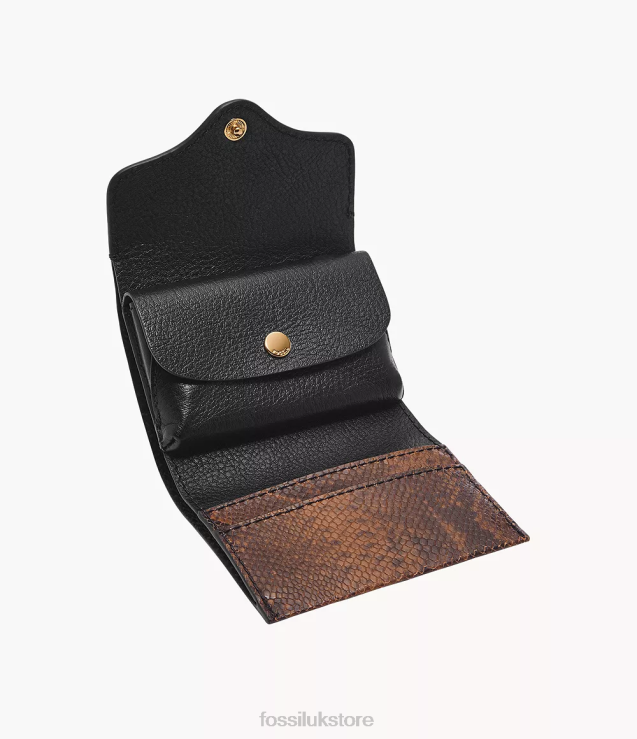 Wallet 2N02H769 Snake Print Women Fossil Heritage Trifold