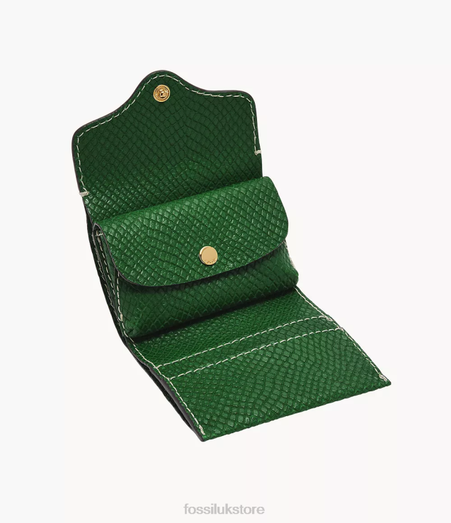Wallet 2N02H773 Green Women Fossil Heritage Trifold