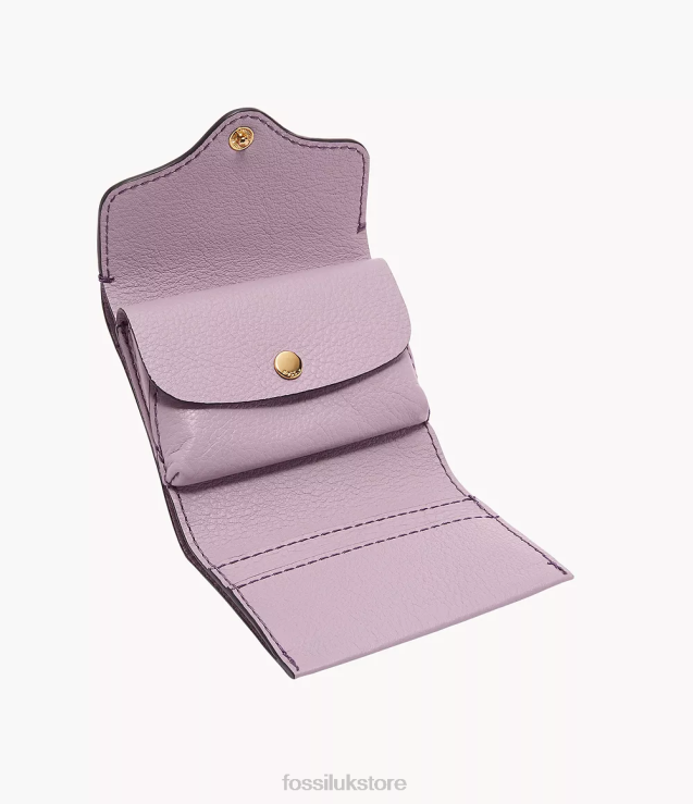 Wallet 2N02H775 Purple Women Fossil Heritage Trifold
