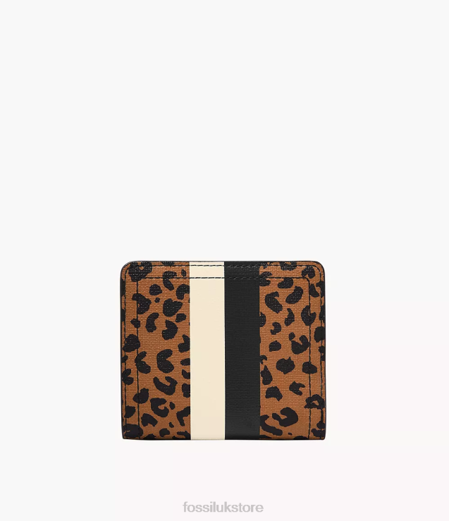 Wallet 2N02H856 Animal Print Women Fossil Logan RFID Small Bifold