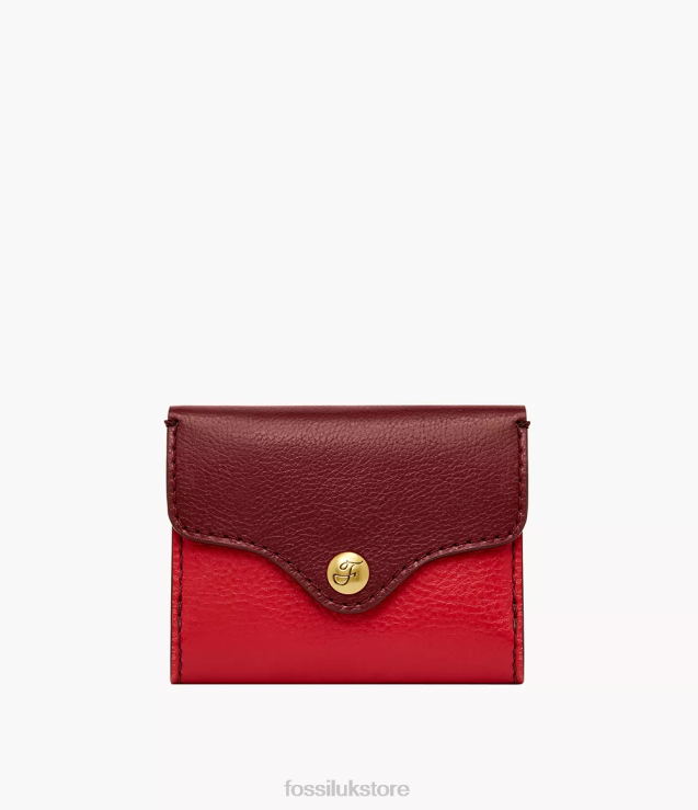 Wallet 2N02H873 Red Women Fossil Heritage Trifold