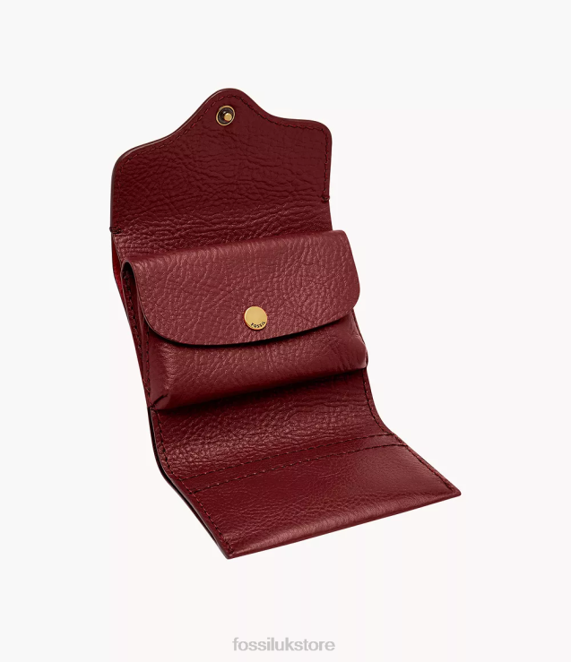 Wallet 2N02H873 Red Women Fossil Heritage Trifold