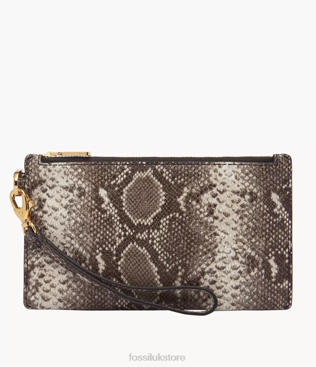 Wallet 2N02H752 Snake Print Women Fossil Small Wristlet