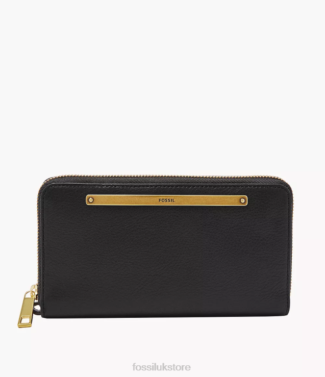Wallet 2N02H813 Black Women Fossil Liza Zip Around Clutch