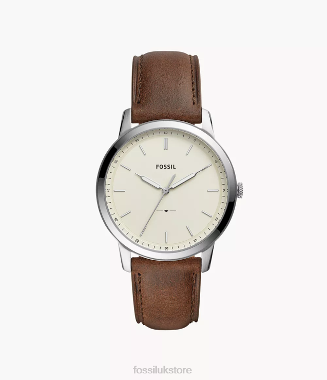 Watch 2N02H1400 Brown Men Fossil The Minimalist Three-Hand Leather Watch