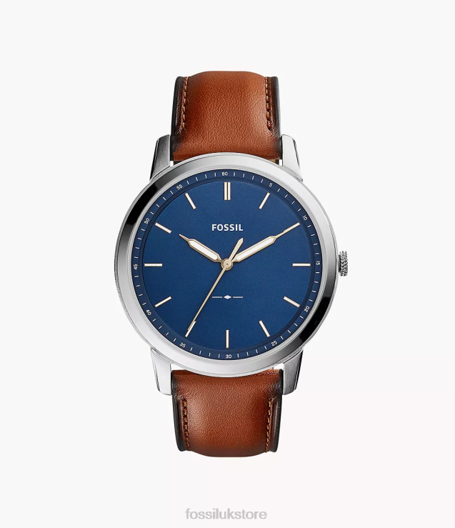 Watch 2N02H1403 Light Brown Men Fossil The Minimalist Slim Three-Hand Leather Watch