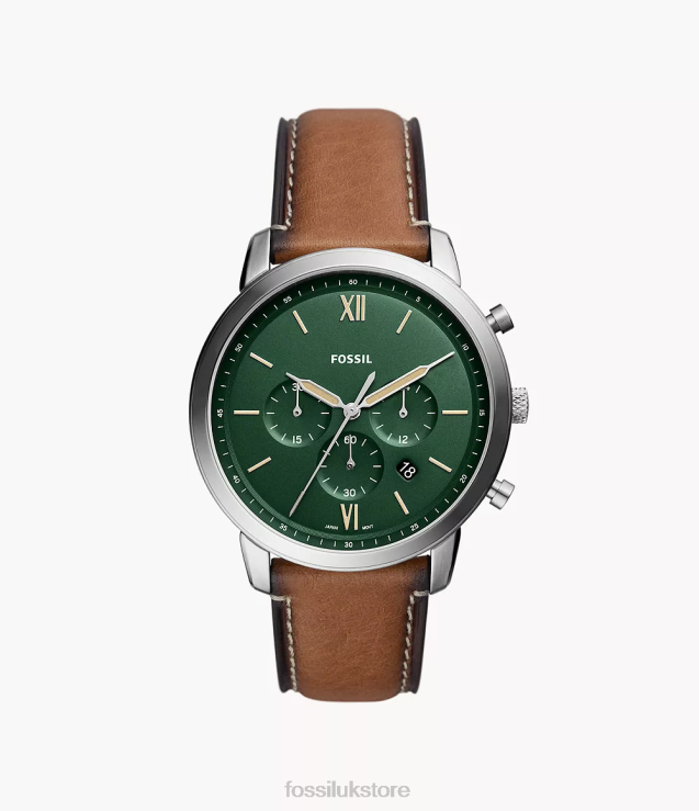 Watch 2N02H1410 Tan Men Fossil Neutra Chronograph LiteHide Leather Watch