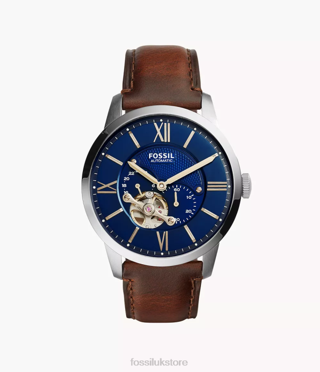 Watch 2N02H1422 Brown Men Fossil Townsman Automatic Leather Watch